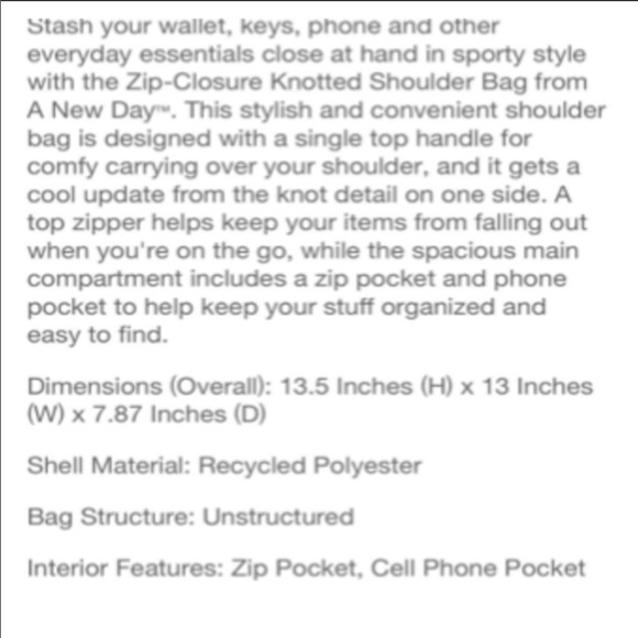 A new day zip closure knotted  bag - Picture 12 of 12